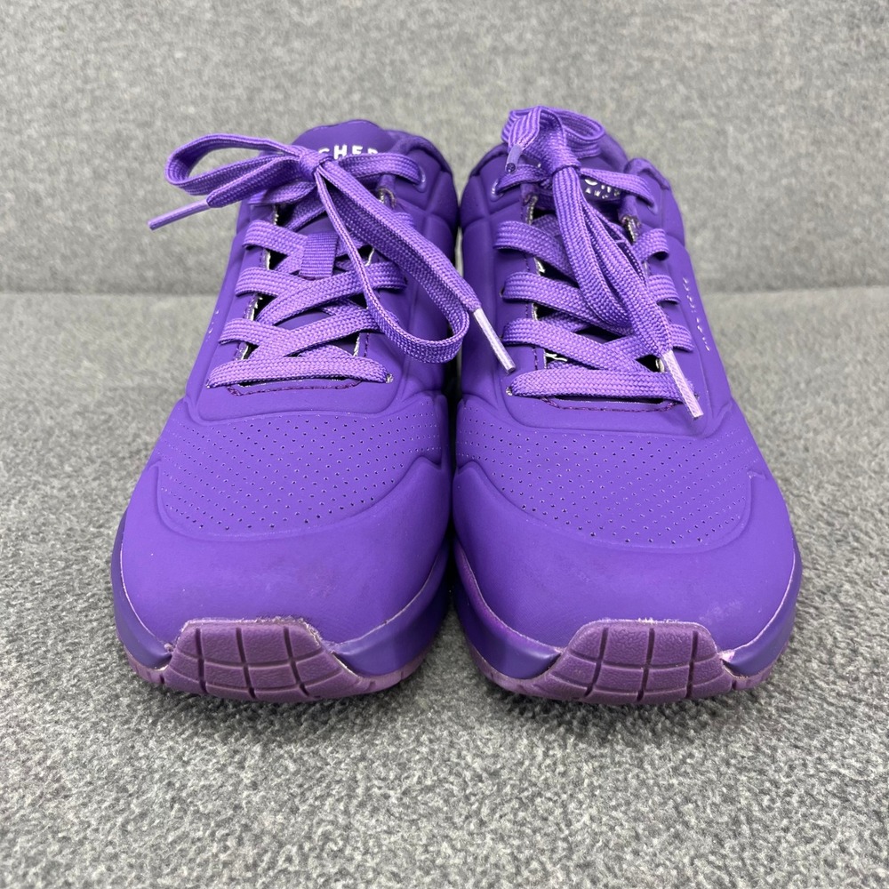 Skechers Uno Night Shades Womens 8 Purple Sneakers Air Cooled Memory Foam 73667 - Picture 3 of 13